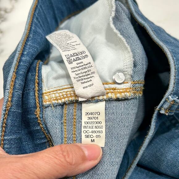 SPANX High Rise Flare Jeans Vintage Boho Indigo Wide Leg Size MP - Picture 9 of 14